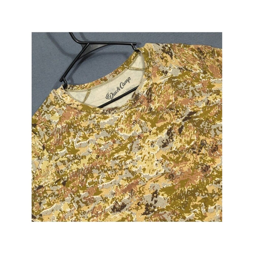 Duck Camp Shirt Men's XXL Multicolor Midland Camo Original Bamboo Crew Hunting